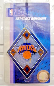 NBA New York Knicks Art-Glass Diamond Shape Ornament - Bild 1 von 1