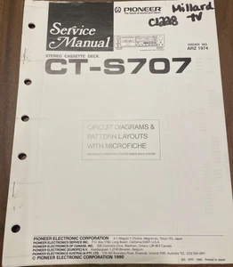 Pioneer CT-S707 Stereo Cassette Deck Original Service Repair Manual - Picture 1 of 1