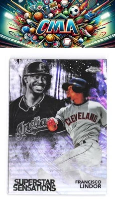 2018 Topps Chrome #SS-8 Francisco Lindor Superstar Sensations - Image 1 of 2