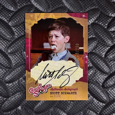2024 CRYPTOZOIC A CHRISTMAS STORY SCOTT SCHWARTZ AUTOGRAPH CARD FLICK 049/299 - Image 1 of 2