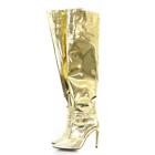 Jimmy Choo Hurley 100 Pointed Toe Boots in Gold size 38 used