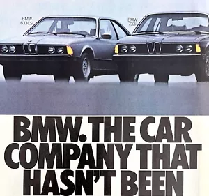 BMW 633CSi 733i 1980 Advertisement Vintage Automobilia Mediocrity DWEE24 - Picture 1 of 2