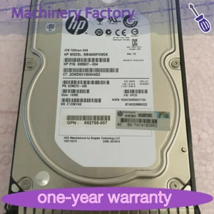 Disque dur 695842-001 HP 4 To SAS SC 7,2K 6 Go 3,5" 695510-B21 695507-008 - Photo 1/4