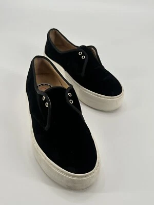 ZAPATILLAS CHARLOTTE OLYMPIA NEGRAS PLATAFORMA PORTOBELLO BAJO TERCIOPELO CON TALLA 38 Foto 1 de 4