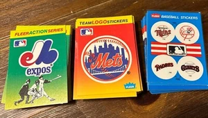 1989, 1990 & 1991  MLB Baseball Team Logo Stickers 130+ Lot - Picture 1 of 1
