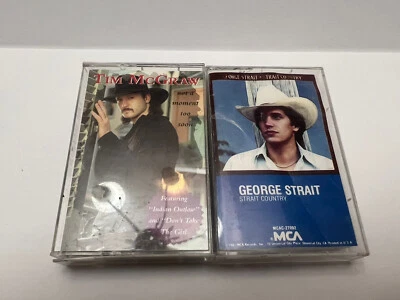 Tim McGraw Not a Moment Too Soon Cassette Tape And George Strait- Strait - Image 1 of 4