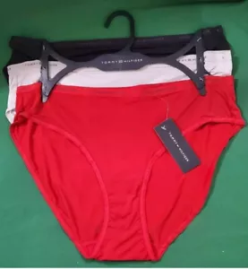 Tommy Hilfiger 3 Pack Logo Nylon Spandex Bikini Size S - Picture 1 of 3