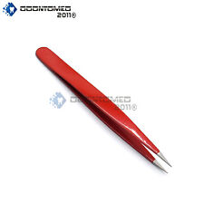 Professional Eyebrow Tweezers Colors Pointed,red Tip