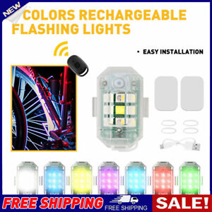 LED Strobe Light Rechargeable Flashing Lights 7 Colors Remote Control Wireless