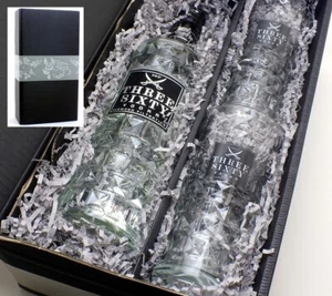 Three Sixty Vodka 37,5% 0,7l mit 2 Longdrink Gläser 0,3l in Geschenkkarton -Glas - Bild 1 von 5