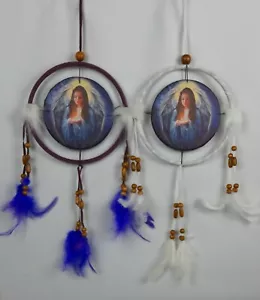 Dreamcatcher design by Lisa Parker 16 cm Diameter Purple/White - Picture 1 of 3