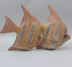 Fisch Figuren 2er Set Wohndeko Ton Keramik Natur Hecho en Mexico Paar (a) - Bild 1 von 14