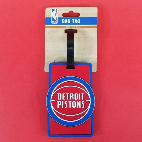 NEW - Detroit Pistons Bag Tag Official NBA Luggage Tag Travel Baggage ID Golf Cover