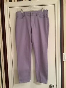 NYDJ Not Your Daughters Jeans Ankle Lilac Stretch Lift Tuck Techno High Rise 10
