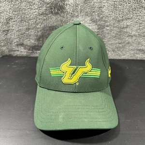 Gorra de fútbol americano South Florida Bulls para hombre XL ajustada verde amarillo logotipo USF NCAA - Imagen 1 de 12
