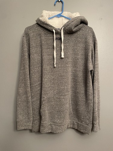 UNDERCOVER Victoria's Secret ROSA Pullover Felpa con Cappuccio Sherpa Cappuccio Donna Taglia S Grigio Mimetico Rosa