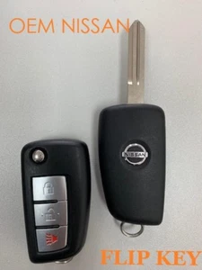 Oem Nissan Rogue S 14-15-16-17 Remote flip key keyless Unlocked CWTWB1G767 - Picture 1 of 1