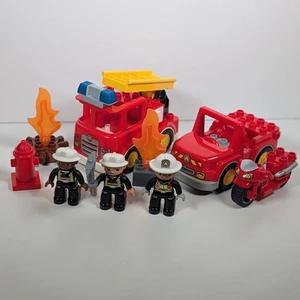 Lego Duplo Feuerwehr Konvolut Feuerwehr Figuren Auto Motorrad Zubehör - Bild 1 von 11