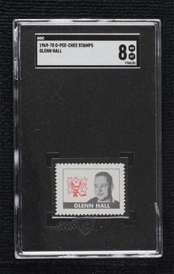 1969 - 70 O-Pee-Chee邮票Glenn Hall SGC 8名人堂 — 第 1/2 张图片