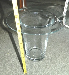 VINTAGE J G Durand große & schwere FRANZÖSISCHE ZIRBELHUTVASE signierte Kristallvase & ETIKETT - Bild 1 von 6