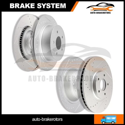 Front & Rear Rotors Drill Slot Fits 2007-2008 Nissan Maxima Foto 1 de 4