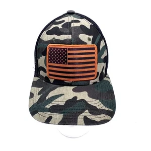 Parche bandera americana camuflaje malla camionero sombrero gorra snapback bordado EE. UU. en la espalda - Imagen 1 de 14