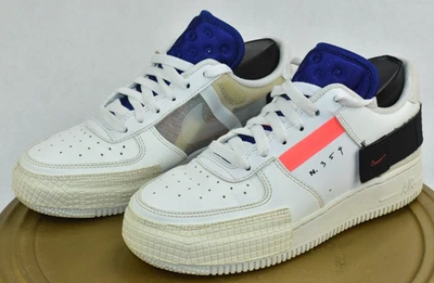 Nike Air Force 1 Tipo GS Zapatos Juveniles Talla 4 Summit Blanco/Azul/Naranja Tenis Foto 1 de 4