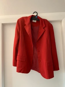 Vintage sportscraft womens red three button blazer size 10 - Picture 1 of 11