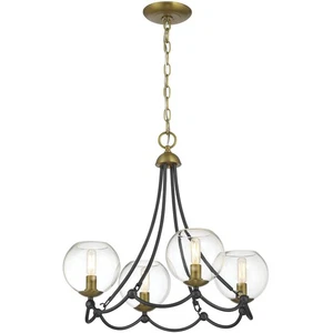 Minka-Lavery 5065-726 Vantage Kearney Park Chandelier Coal and Soft Brass - Picture 1 of 11