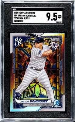 2024 Bowman Chrome Jasson Dominguez #94 Etched In Glass Variation SGC 9.5 - Image 1 of 2