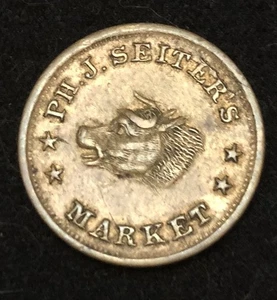 Rare Civil War Token - PH. J. Seiters Market, New York - - Picture 1 of 2