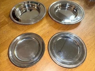 Lote de 4 placas de plata vintage Oneida EE. UU. Foto 1 de 4