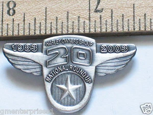 Hog Harley Owners Group Nationalroundup Motorcycle Pin (#374) - Picture 1 of 3