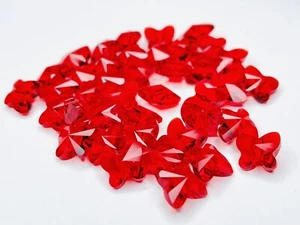 5754 Swarovski Elements Crystal 8mm Faceted Light Siam Butterfly Beads 50 Pc Lot - Picture 1 of 1