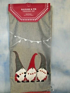 Christmas Table Runner Santa Gnomes Balsam & Fir Trading Co.  16" X 72" - Picture 1 of 8