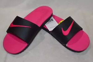 Nike Girl's Kawa Black/Pink Slide Sandal (GS/PS) - Size 11C NWB 819353-001 - Picture 1 of 6