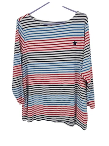 Vineyard Vines Size 3X Top Red Blue White Striped Shirt - Picture 1 of 5