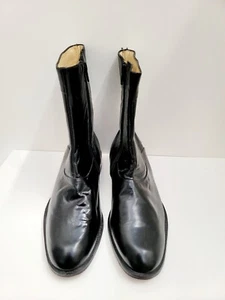 Duque da Milano Men's Black Boots Sz 7 Mexican Sz 25 Zip Leather - Picture 1 of 7