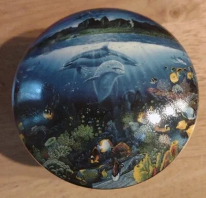 Music Box Danbury Tropical Wonderland Collection #E4176 Song Blue Hawaii Trinket - Picture 1 of 5