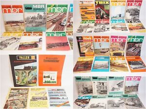 37x Modellbahn Zeitschriften Kataloge MBR Fleischmann Röwa Faller usw. 1960-80er