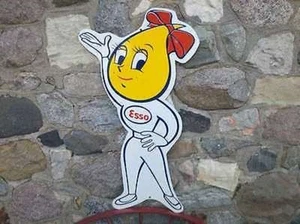 Esso Oil Drop Girl Sign Heavy Steel Cabin Gas Station Garage Shop Decor - Photo 1 sur 2