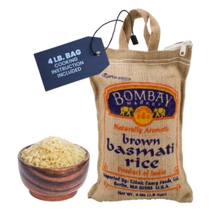 Bombay Market Brown Basmati Rice - Aromatic & Nutty Flavor Basmati Rice - Long G - Picture 1 of 12