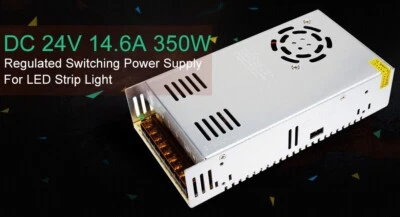 SUPERNIGHT 24V 14.6A 350W Switching Power Supply Universal Regulated Adapter AC 110V/220V