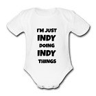 INDY BLACK Babygrow Baby Vest Grow BABY NAME gift PRESENT FOR A CHILD NAMED
