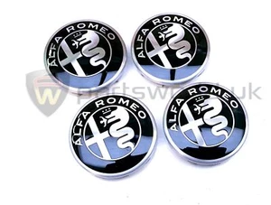 Centre Caps Set (60mm) - Alfa Romeo 159, Giuletta, Brera Coupe, Brera Spider - Picture 1 of 5