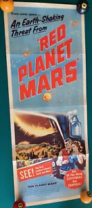 1952~RED PLANET MARS~POSTER FILM ORIGINALE~PETER GRAVES~ANDREA KING~WOWEE ZOWEE - Foto 1 di 3