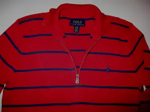 Ralph Lauren Boys Red and Blue Striped Cotton Jumper Lge 14 - 16 Exc Cond - Picture 1 of 2