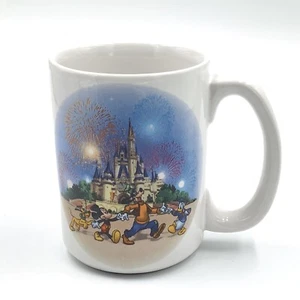 Vintage Disney Coffee Tea Mug Cup Magic Kingdom 2000 Goofy Mickey Donald Pluto - Picture 1 of 5