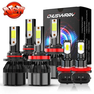 FIT Lincoln MKX 2007 2008 2009 2010 6000K 6x faros LED bombillas antiniebla altas/bajas Foto 1 de 4