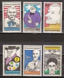 Tschechoslowakei 1969 postfrisch Mi 1878-1883 Sc 1628-1633 Kulturpersönlichkeiten ** - Bild 1 von 2